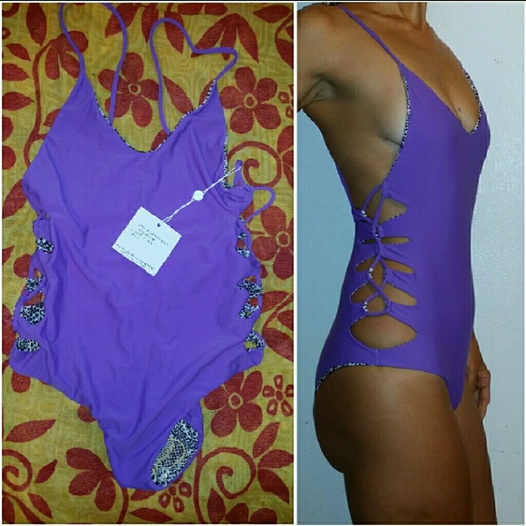 New acacia shave ice purple florence onepiece P XS - Picture 2 of 4